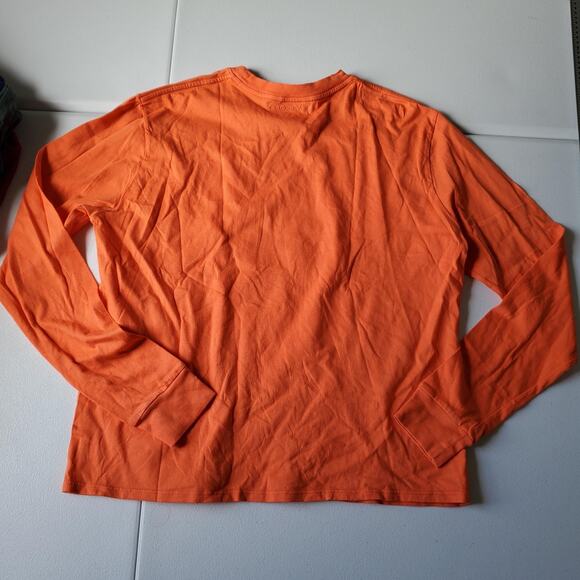 Outdoor Voices Shirt Womens Small Orange 100% Cotton Long Sleeve Crew Neck Tee - Picture 2 of 8